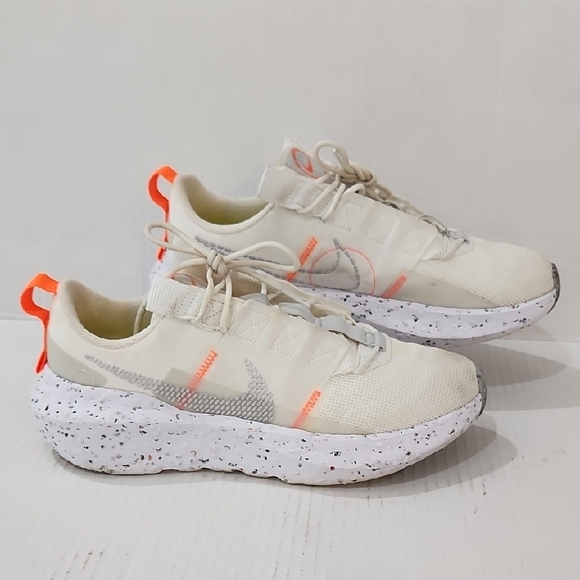 Nike Crater Impact Women's Off-White and Neon Orange Running Shoes Size 8.5 - Picture 1 of 8